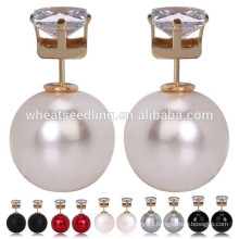2015 fashion pearl earring latest zircon pearl earring design wholesale